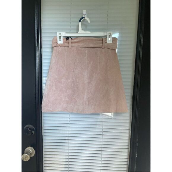 NWT BlankNyc Leather Suede Candy Blush Pink Mini Skirt Size 25 - Picture 14 of 16